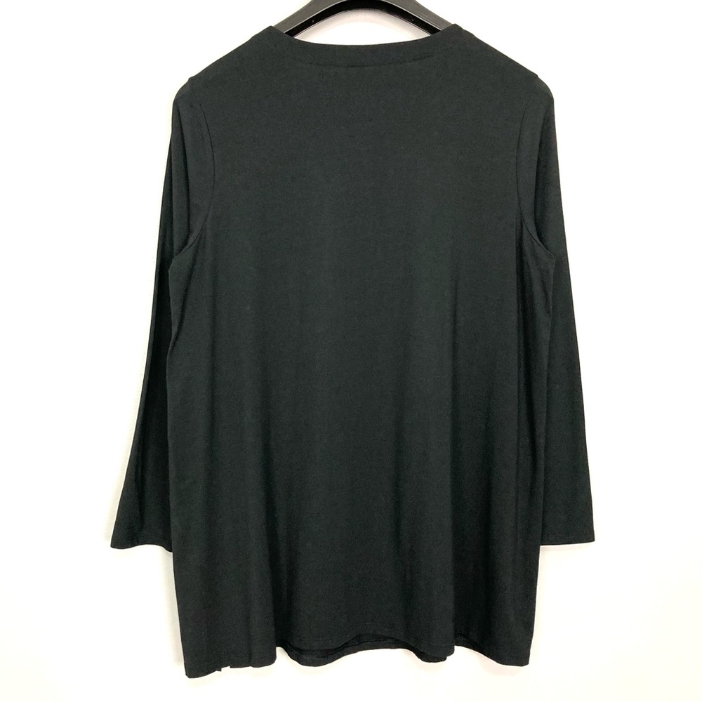 J. Jill Luxe Supima Forward-Seam Tunic Top Women’s Size 1X Long Sleeves Knit - Picture 5 of 7